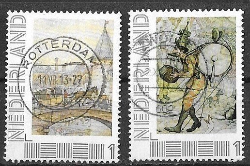 2 PERSOONLIJKE ZEGELS ANTON PIECK GESTEMPELD, Postzegels en Munten, Postzegels | Nederland, Ophalen of Verzenden, Na 1940, Gestempeld