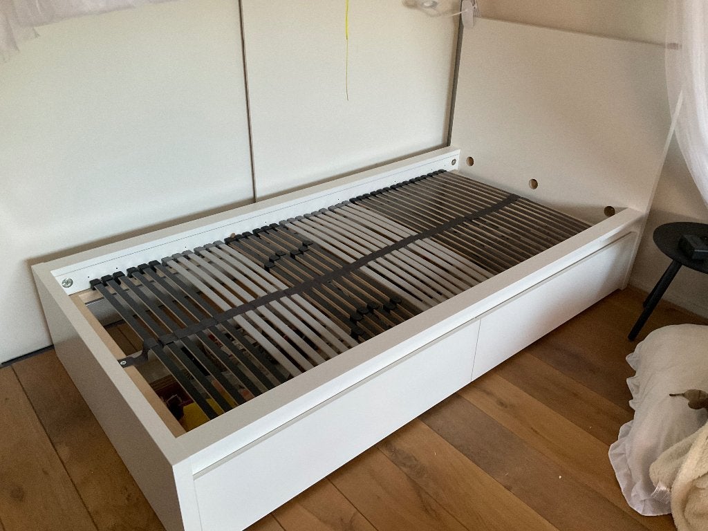 IKEA Malm bed 90x200, 90 cm, Eenpersoons, Wit, Ophalen of Verzenden