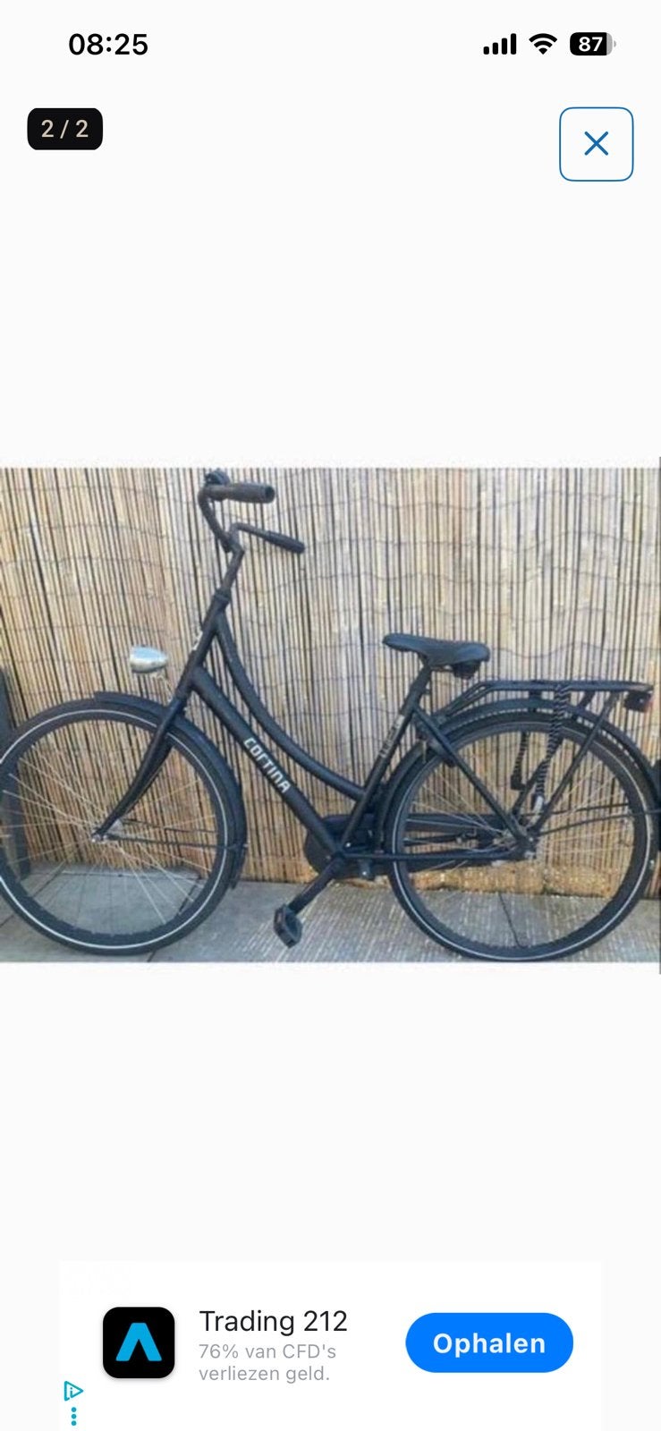 Cortina fiets, Ophalen, Zo goed als nieuw
