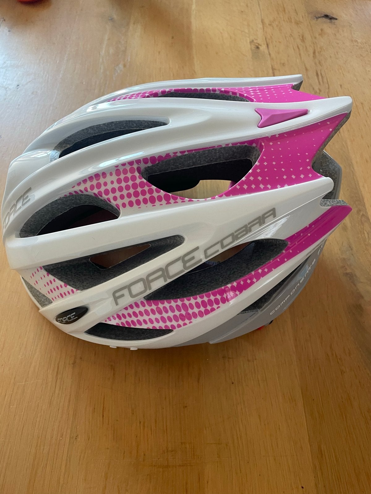 Fietshelm Force Cobra wit/roze - maat L nieuw, Fietsen en Brommers, Fietsaccessoires | Fietshelmen, Nieuw, Dame, L, Ophalen