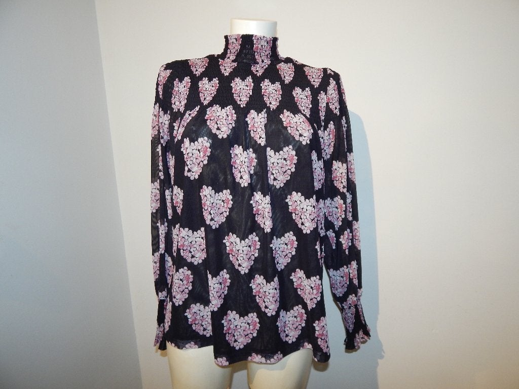 Fabienne Chapot stretch kolletje hartjes print bloemen M