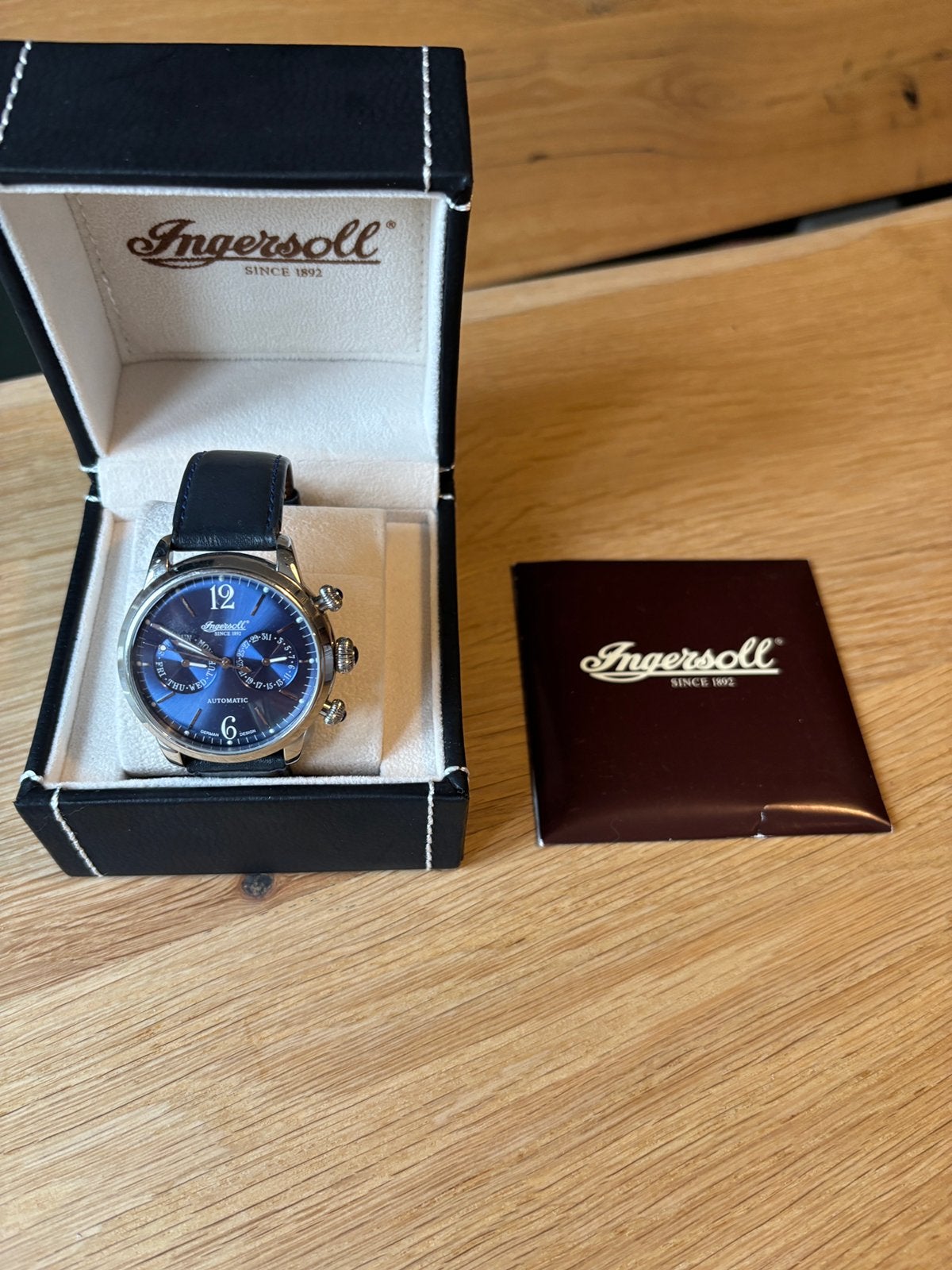 Ingersoll The Hatton I01603 Automatisch Horloge, Leer, Staal, Polshorloge, Zo goed als nieuw