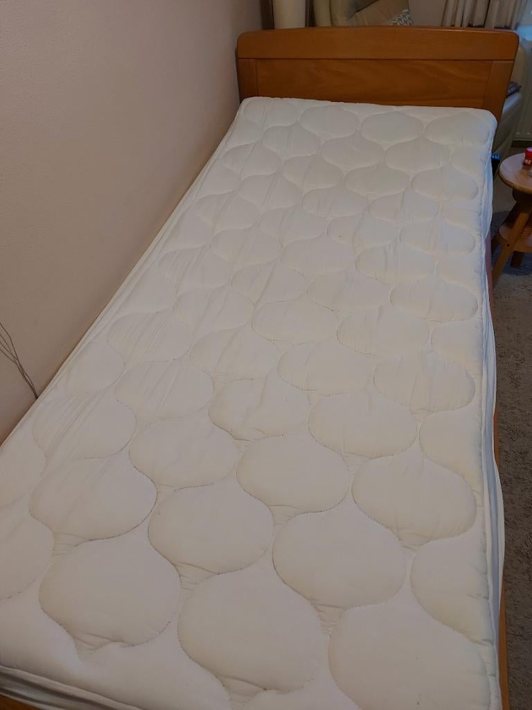 Matras Oplegger Hoeslaken Optidee, Eenpersoons, Ophalen of Verzenden, Zo goed als nieuw, Wit