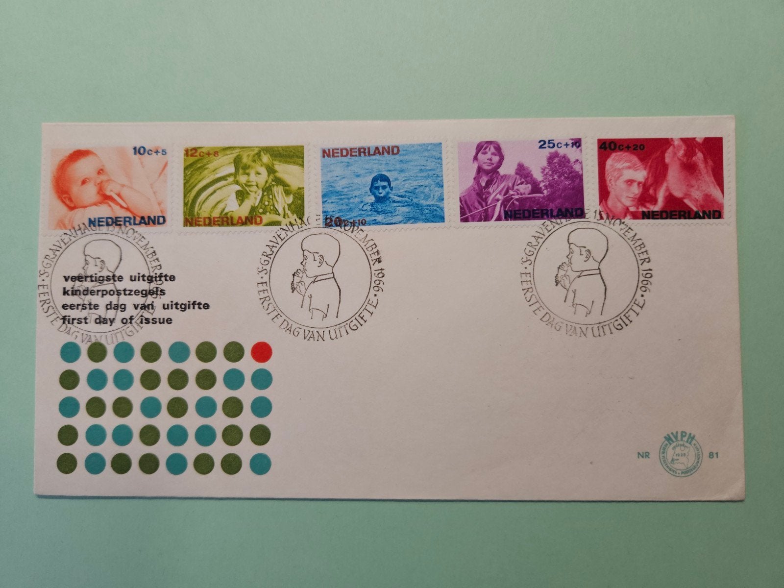 54) Kinderpostzegels 1966, Postzegels en Munten, Ophalen of Verzenden, Onbeschreven, Nederland