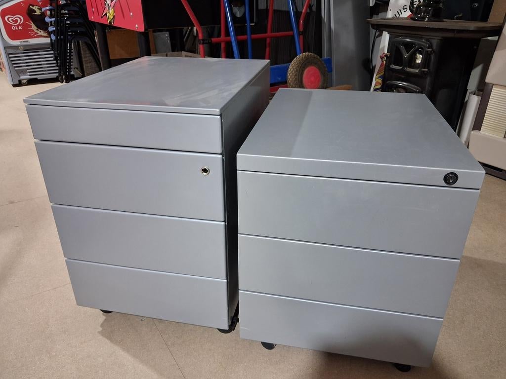 metalen kasten ladekast roldeurkast, Huis en Inrichting, Kasten | Roldeurkasten en Archiefkasten, Ophalen, Gebruikt, 50 tot 100 cm