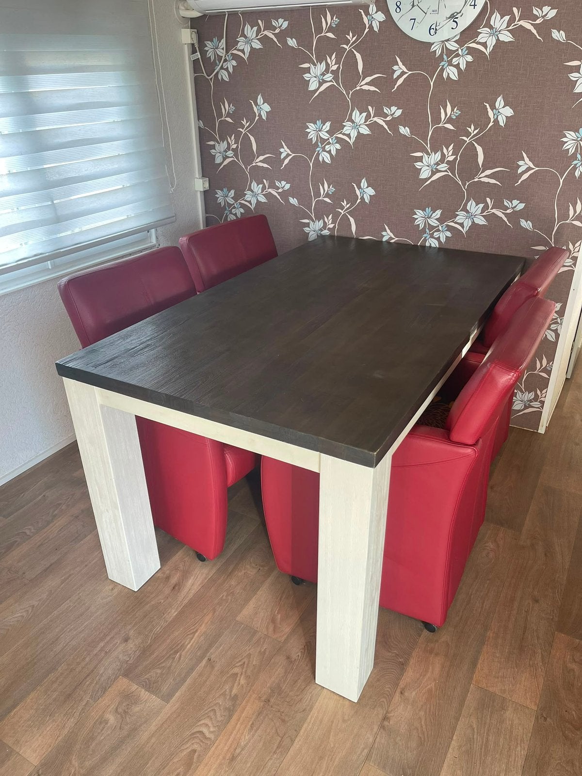 Eettafel en stoelen, Huis en Inrichting, Complete eetkamers, Ophalen, Zo goed als nieuw, 4 tot 6 stoelen