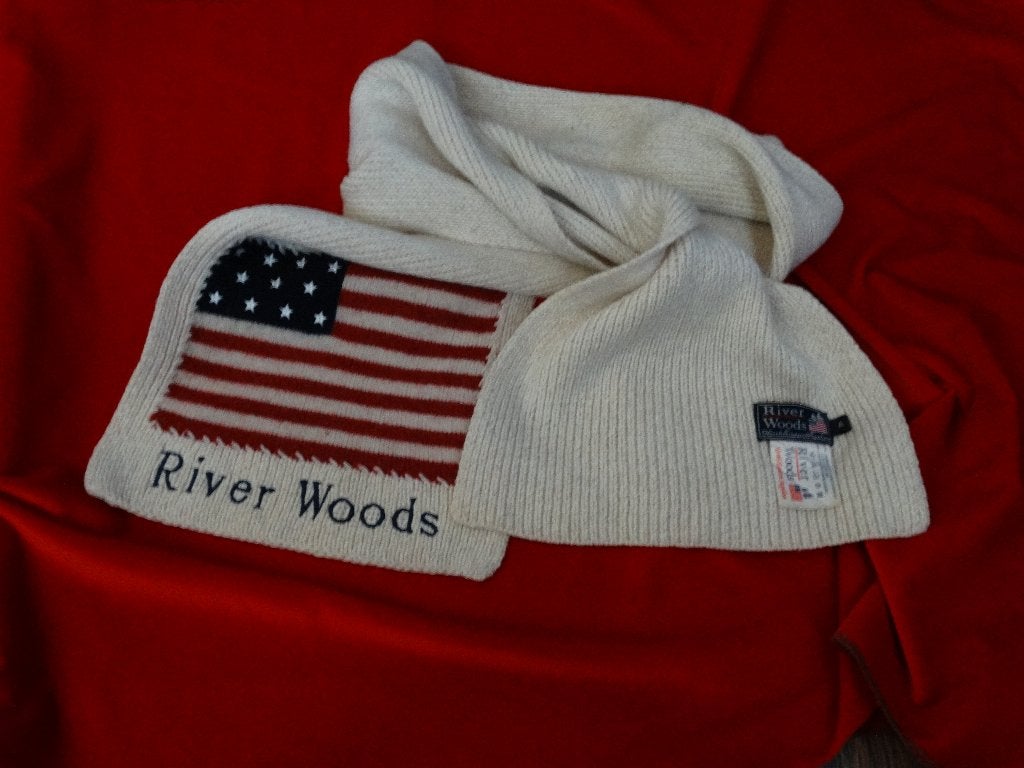Sjaal River Woods ,North Suppliers,USA 41 %Lamswool, Ophalen, Zo goed als nieuw, Maat 46/48 (XL) of groter, Sjaal