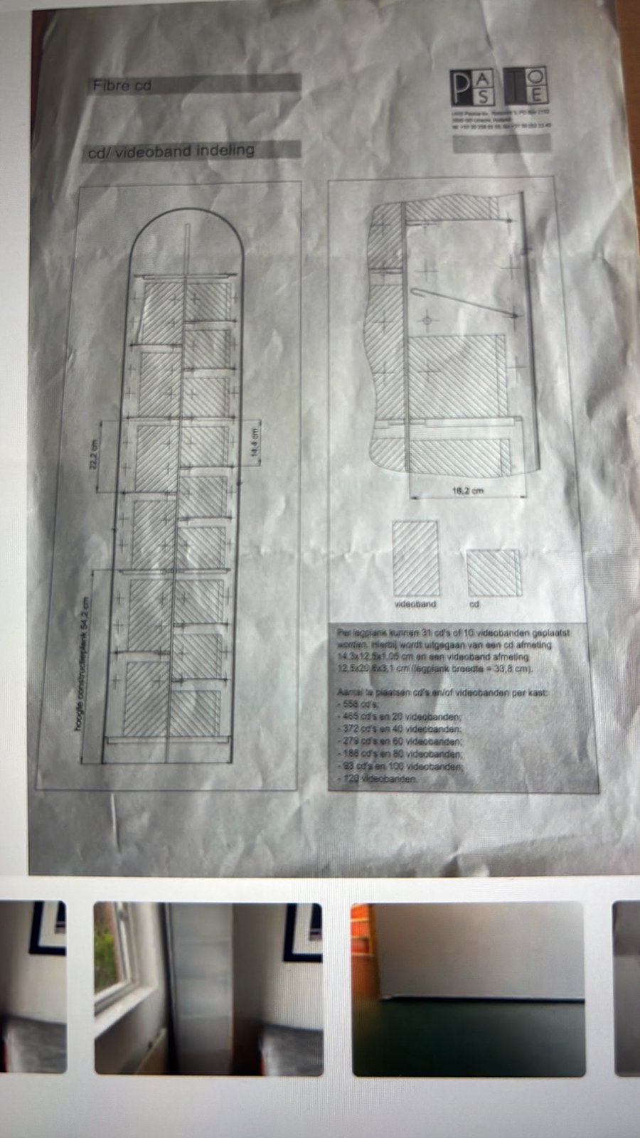 Pastoo a’ dammer  fibre kast disign opbergmeubel, Ophalen, Minder dan 50 cm, 200 cm of meer, Overige materialen