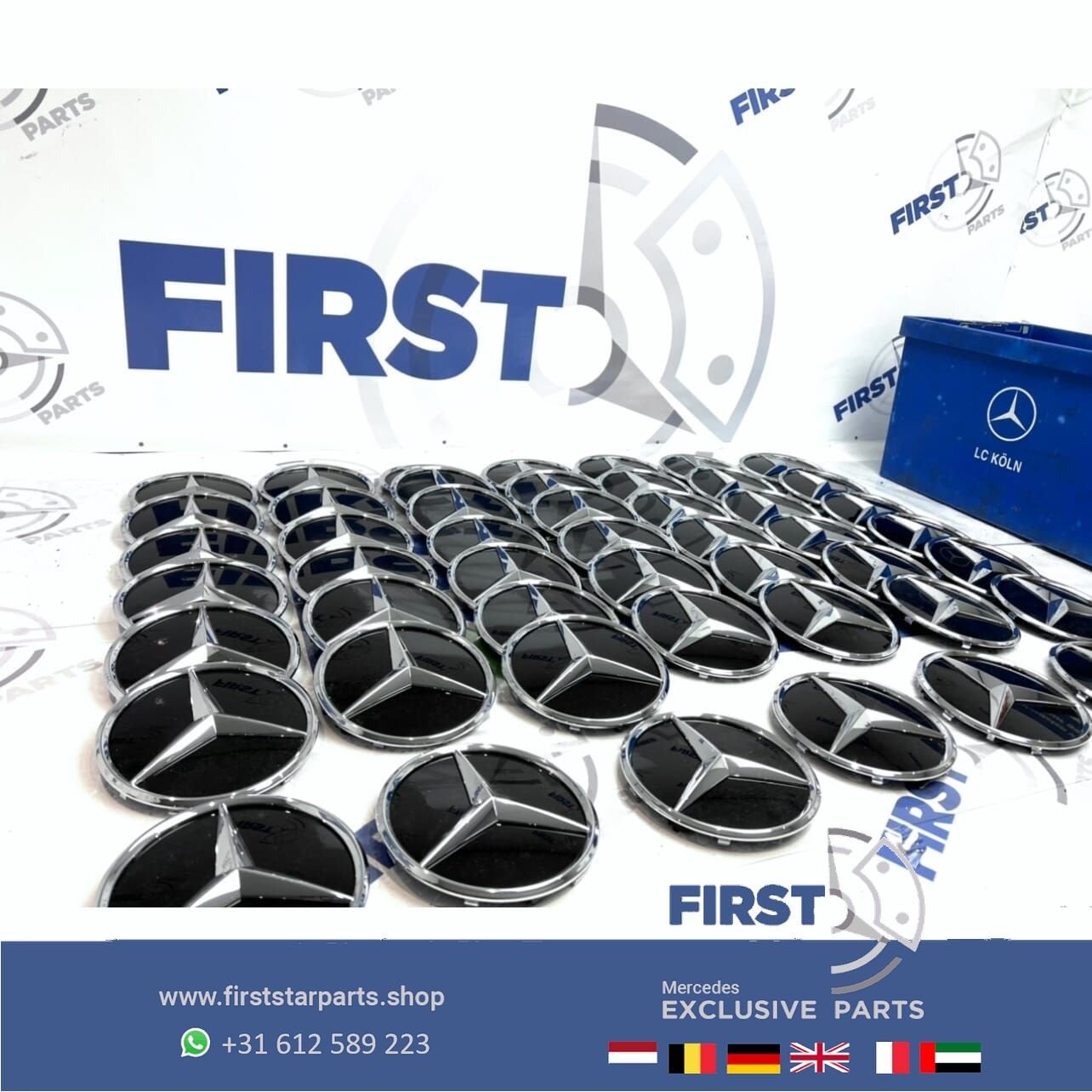 Mercedes AMG STER LOGO GLANS CHROOM W176 W177 W205 W117 W118, Auto-onderdelen, Gebruikt, -, Ophalen of Verzenden, -