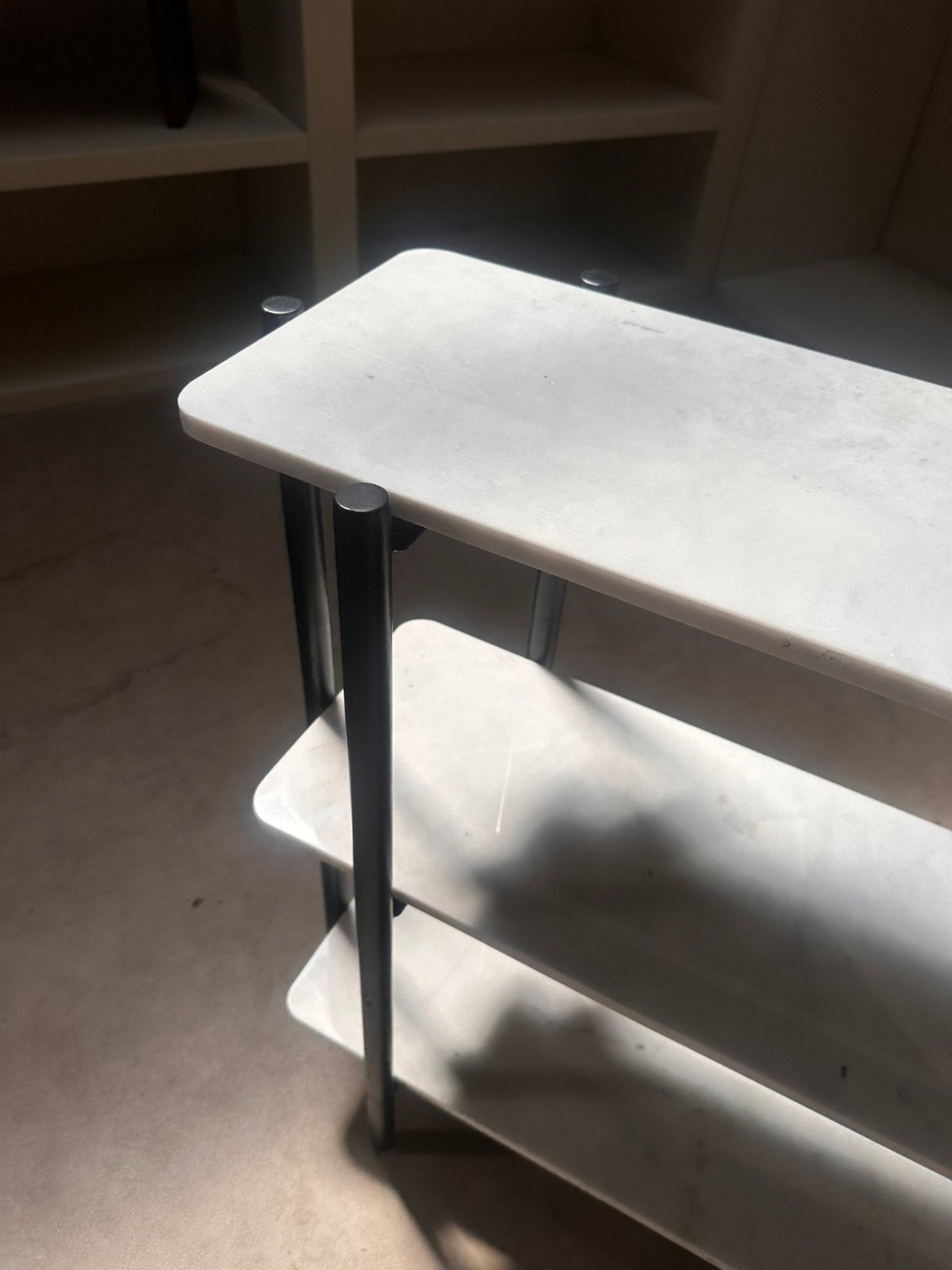 Sidetable Zwart Wit Carrara Marmer, Huis en Inrichting, Tafels | Sidetables, Ophalen of Verzenden, Zo goed als nieuw, X, X