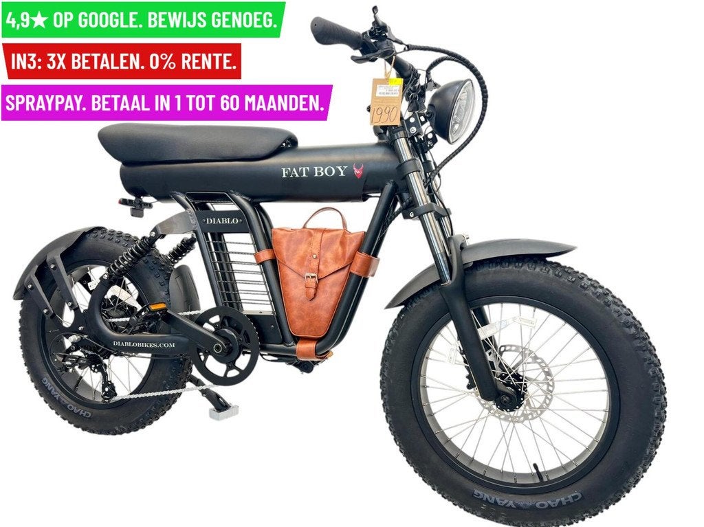 E-BIKE DIABLO FAT BOY 15,6Ah 48V 748,8Wh/20"/7ver - Garantie, Overige merken, 9713 Bv Groningen, DIABLO, Nieuw