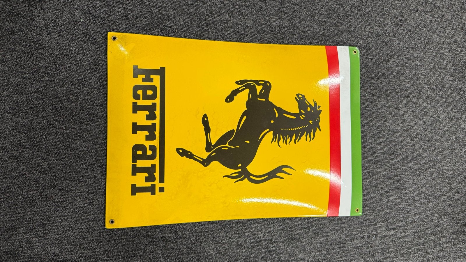 Vintage Ferrari Emaille Bord - Scuderia Ferrari, Ophalen, Gebruikt, Auto's