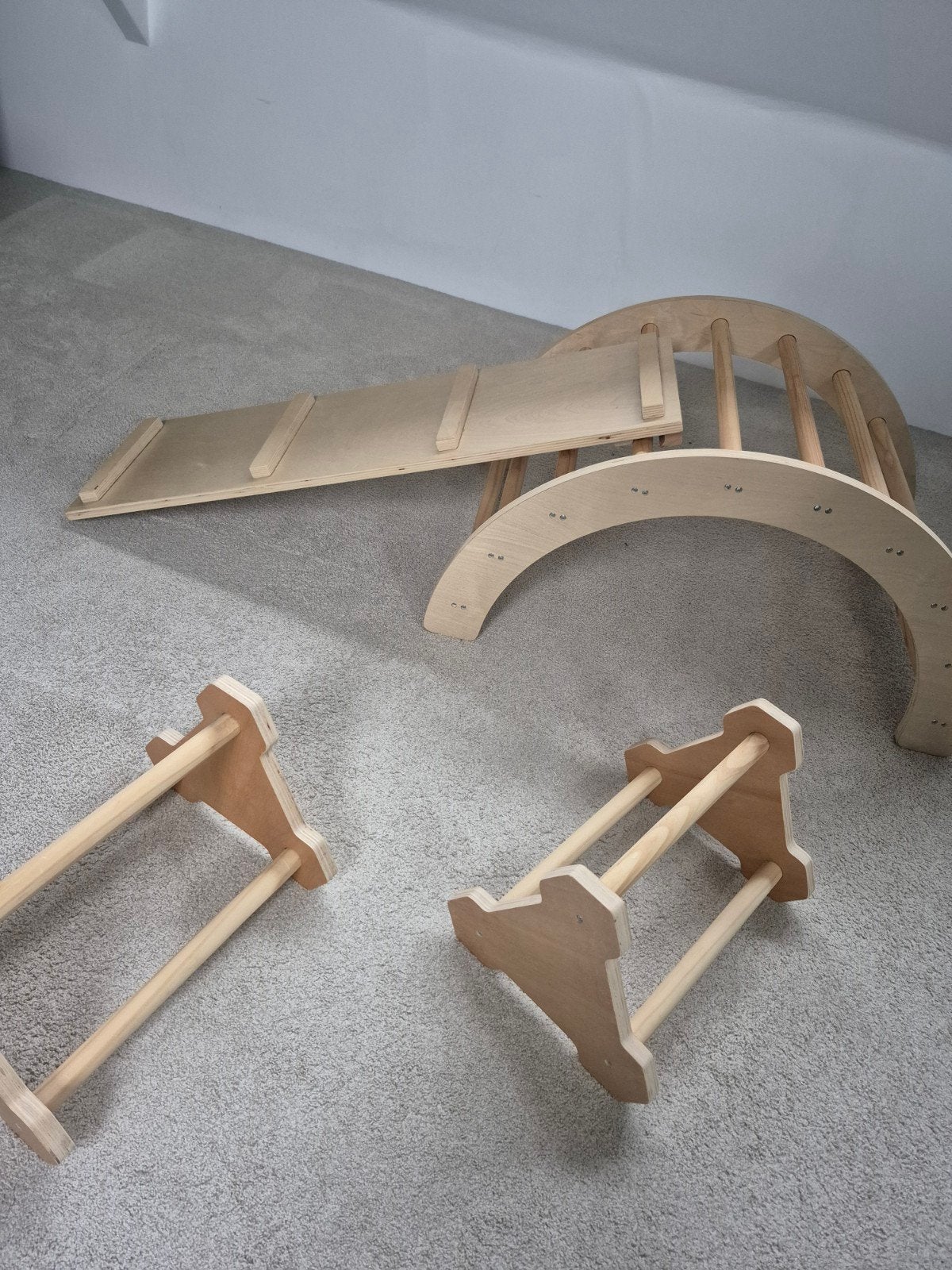 Houten mini klimrek met glijbaan, Kinderen en Baby's, Ophalen, Zo goed als nieuw, Klimwand