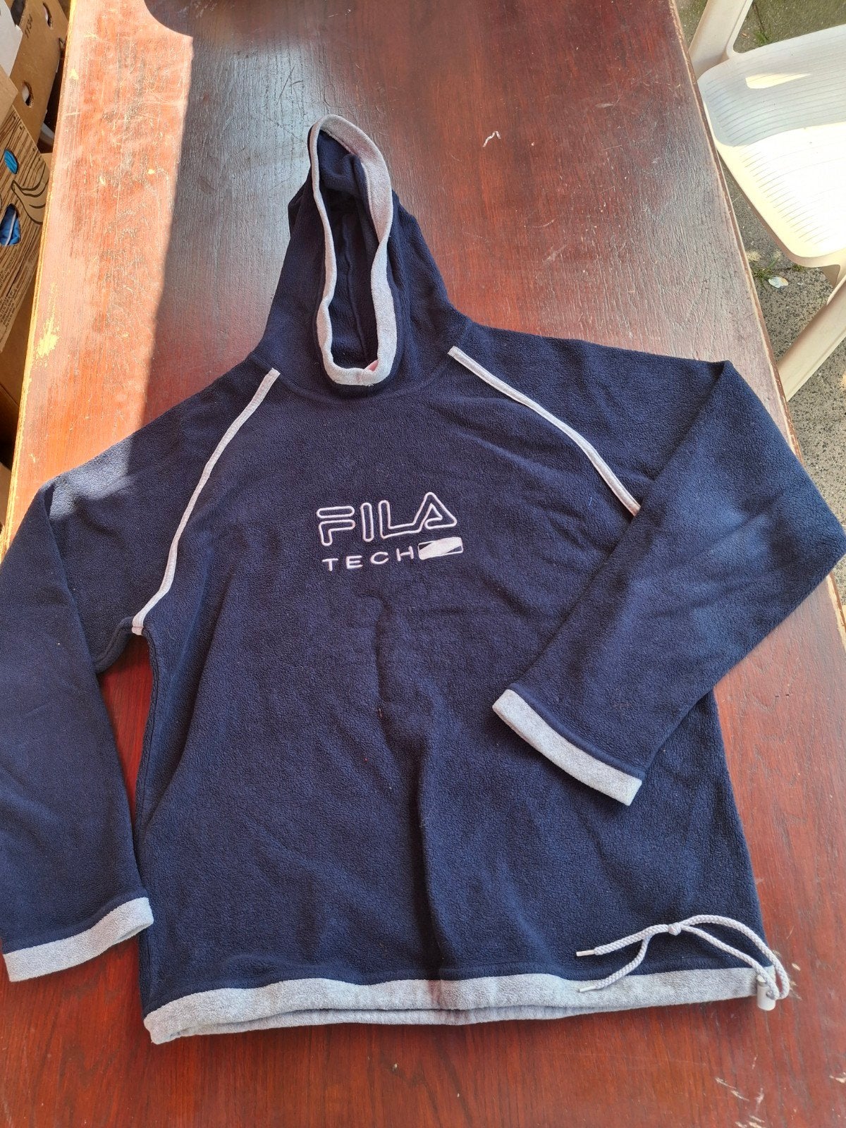 FILA Tech navy fleece hoodie - unisex, Blauw, Maat 56/58 (XL), Ophalen of Verzenden, Zo goed als nieuw