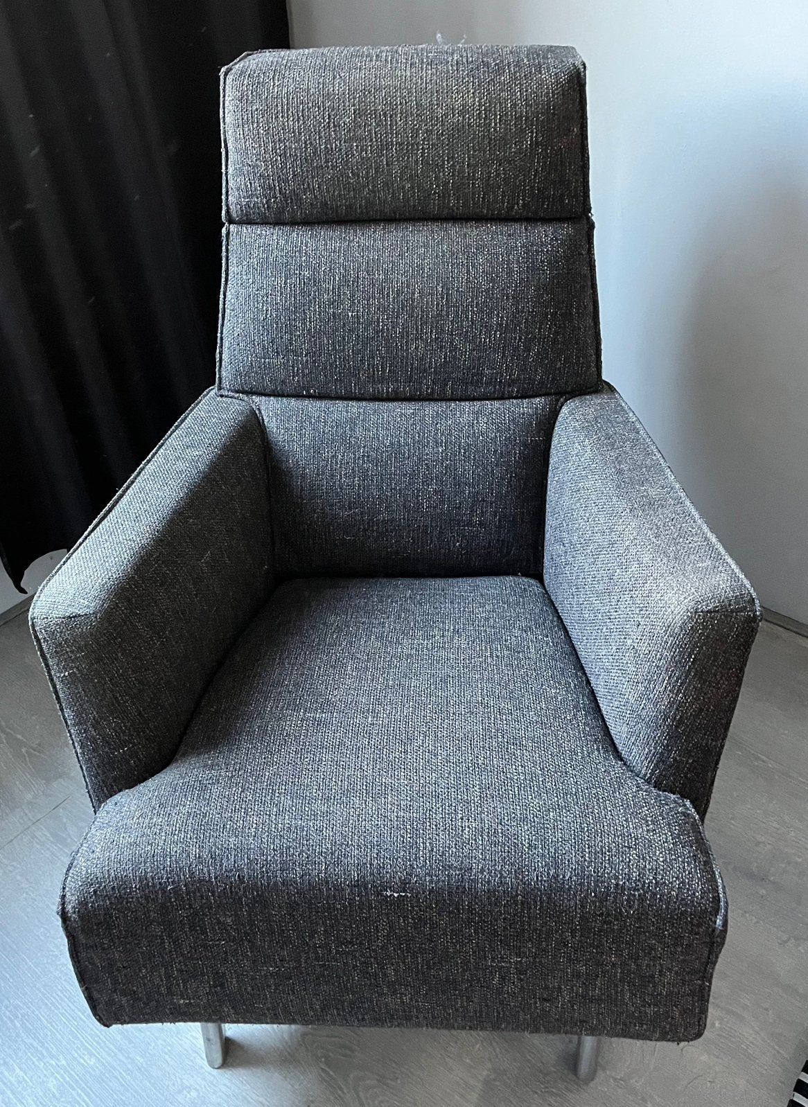 Design on Stock fauteuil – grijs gemêleerd – nette staat, Huis en Inrichting, Ophalen, Zo goed als nieuw, 75 tot 100 cm, Stof