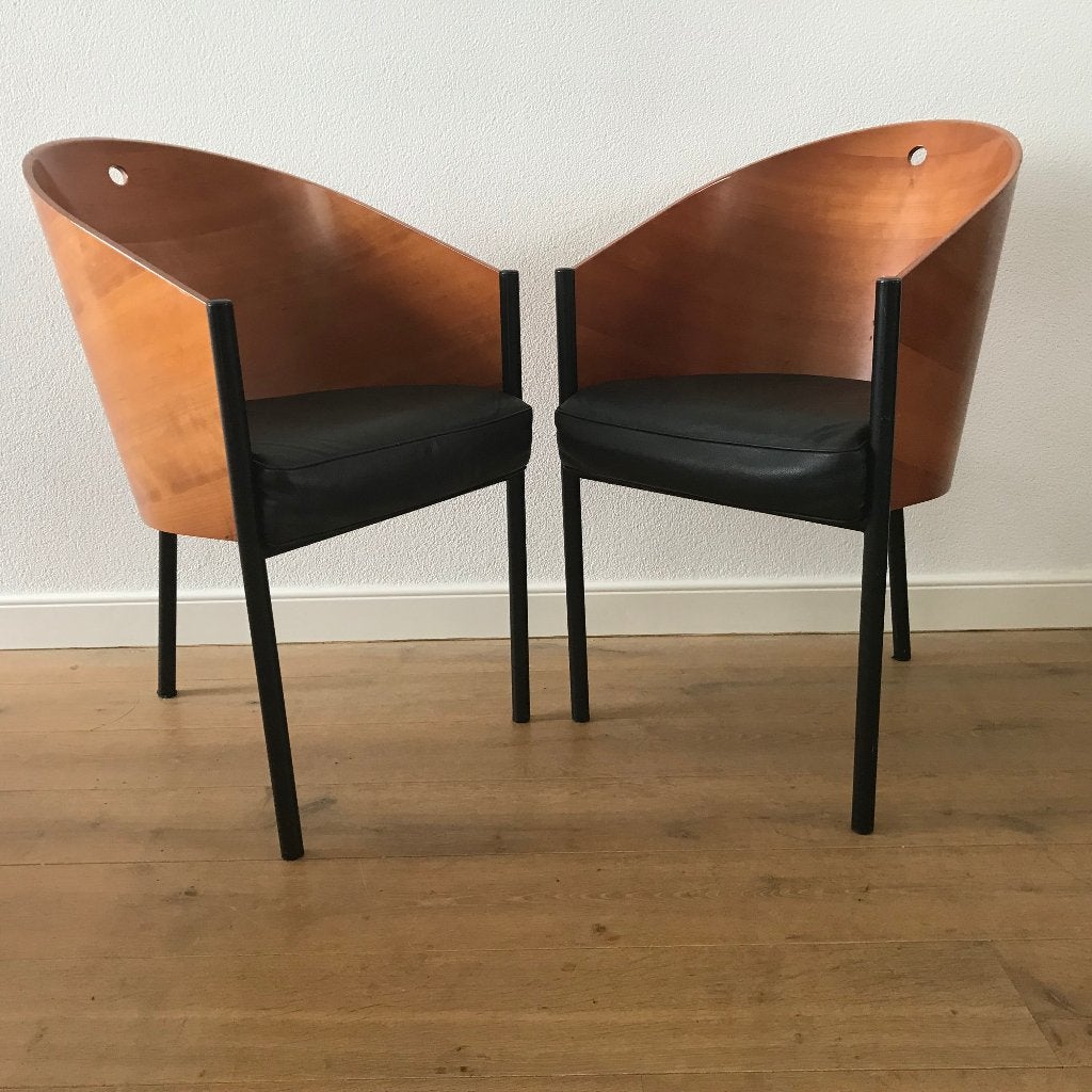 set Driade Starck Aleph De Costes stoel Vintage, Gebruikt, Zwart, Ophalen of Verzenden, Nvt