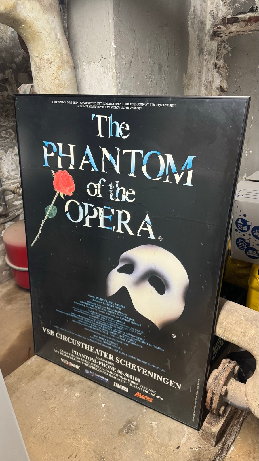 The Phantom of the Opera Poster - VSB Circustheater, Ophalen, Met lijst, Deurposter of groter, Overige onderwerpen