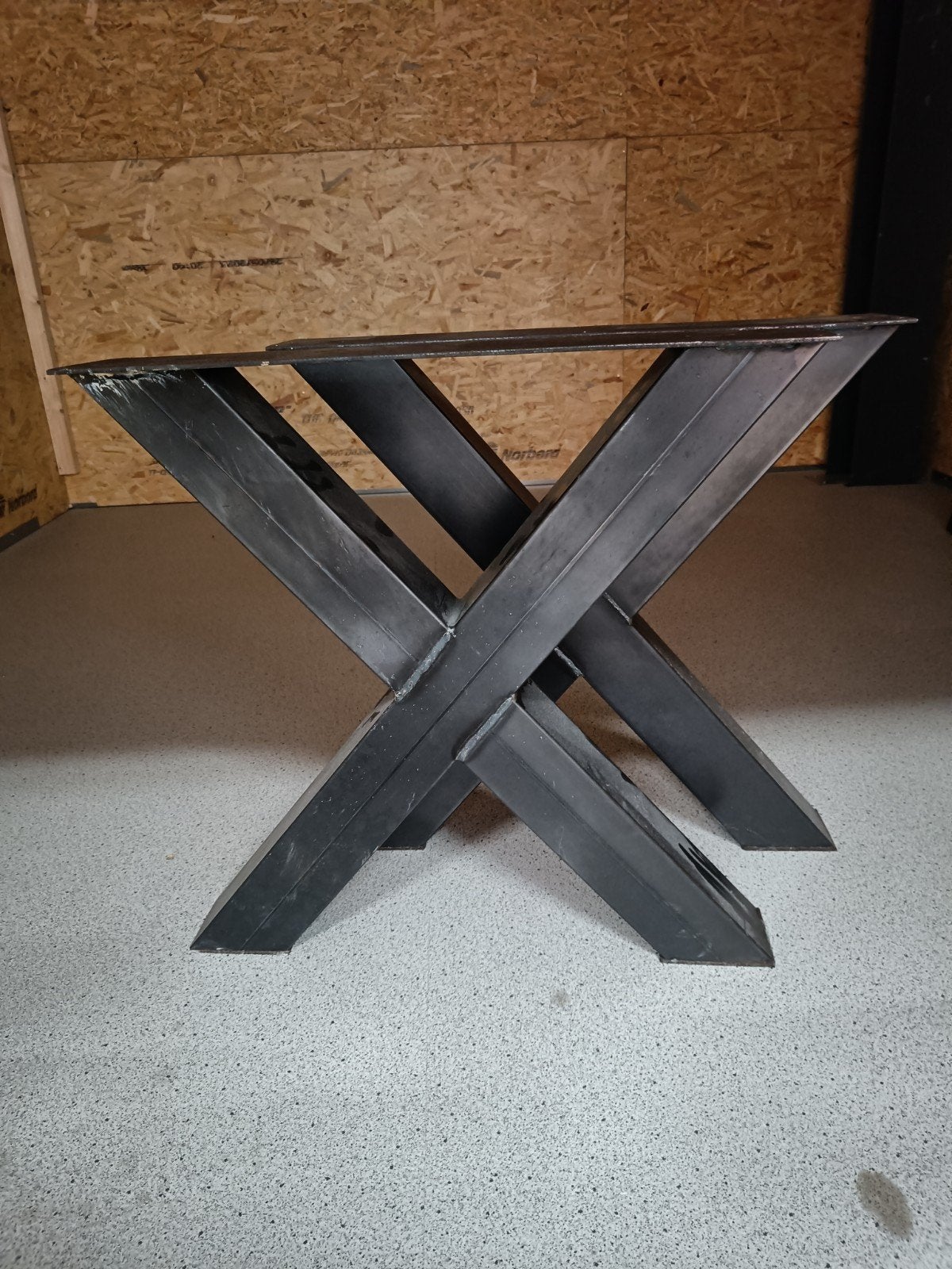 Massieve stalen tafelpoten - X-vorm, Huis en Inrichting, Ophalen, Tafelpoot, Minder dan 50 cm, 50 tot 100 cm