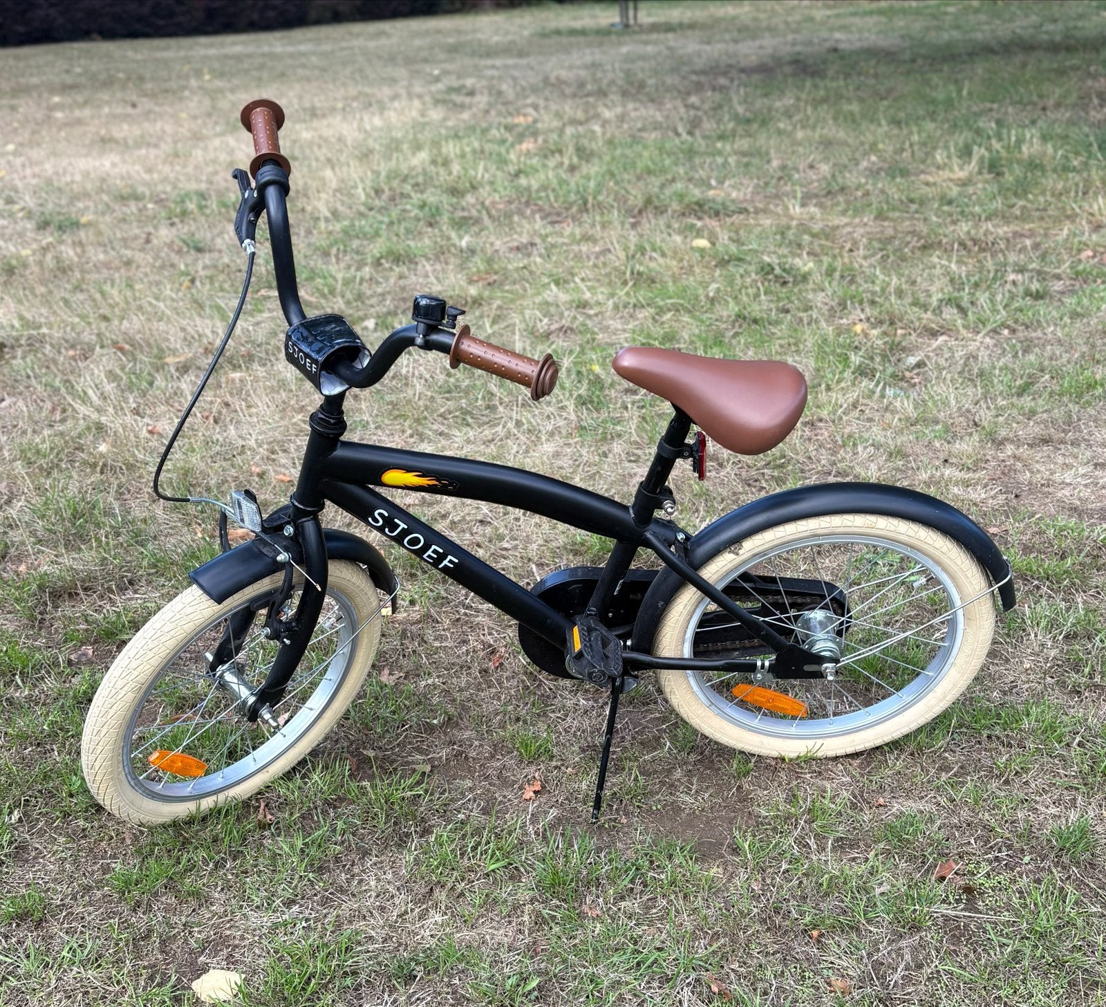 SJOEF Cruise Jongensfiets 18 inch fiets jongen/kinder. Zwart, Fietsen en Brommers, Fietsen | Jongens, Ophalen, Terugtraprem, 18 inch