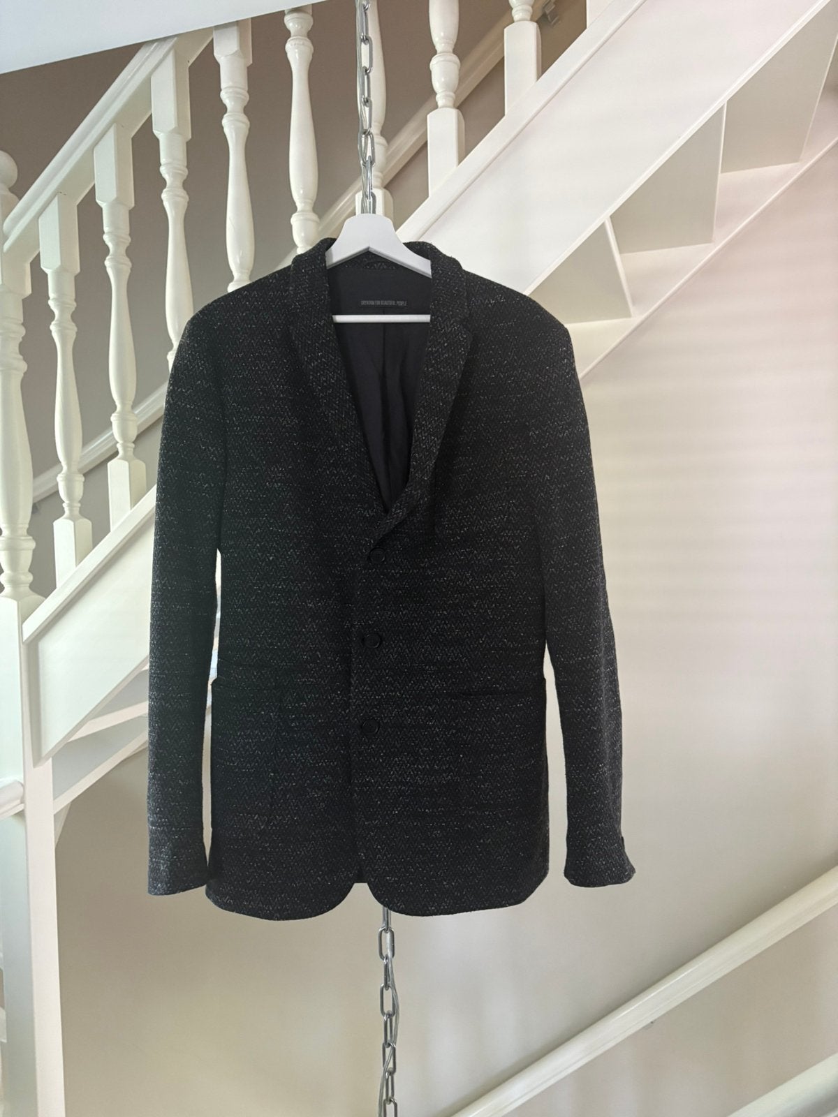 Colbert jasje Drykorn zwart antraciet maat 48 (M/L), Kleding | Heren, Kostuums en Colberts, Ophalen of Verzenden, Zo goed als nieuw