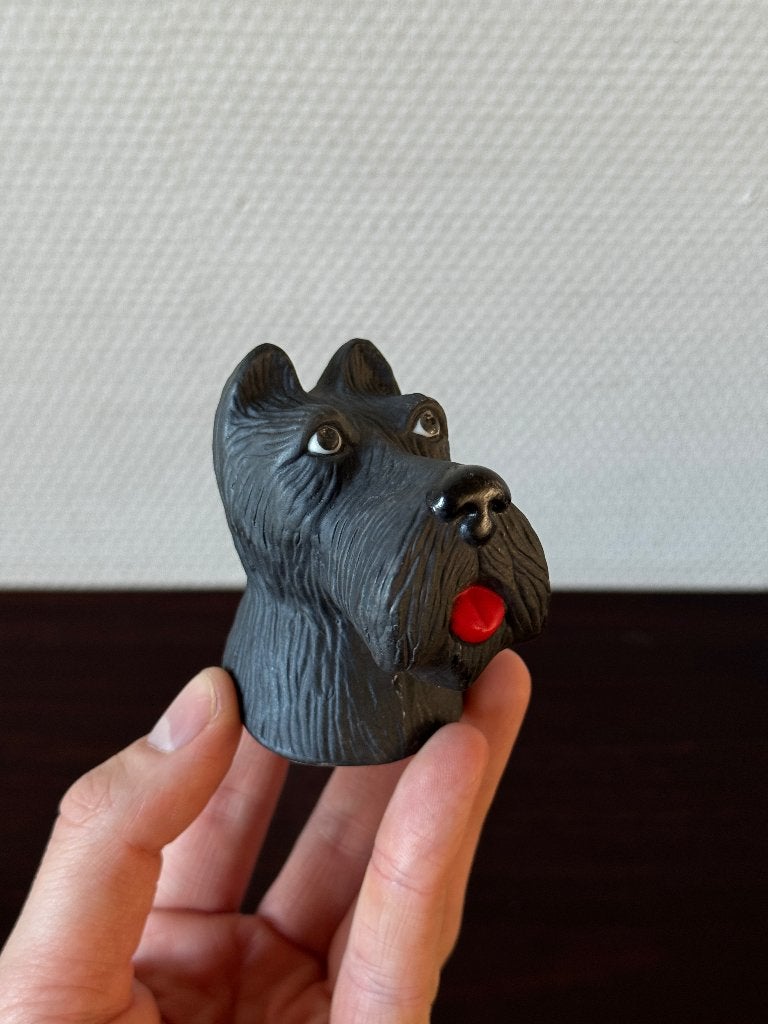 Dept. 56 Scottie Wijn Stop, Kurk in Biscuit Porselein, Deco, Ophalen of Verzenden