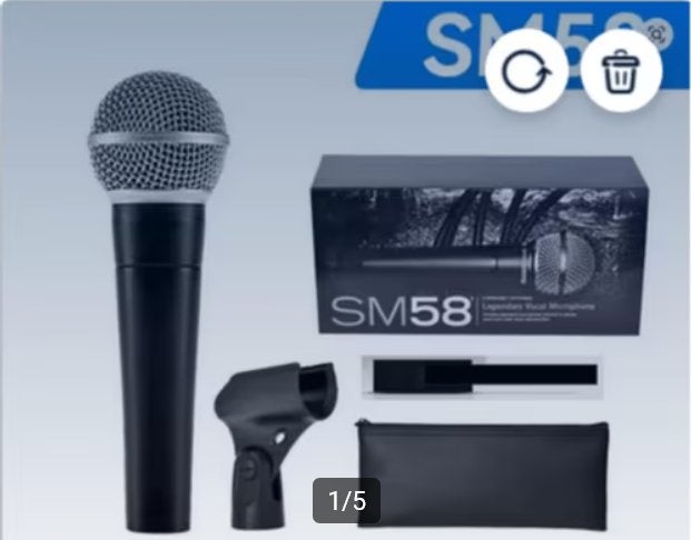 Microfoon SM58 model Shure 40 euro, of 3 stuks voor 100 euro, Verzenden, Nieuw, Zangmicrofoon