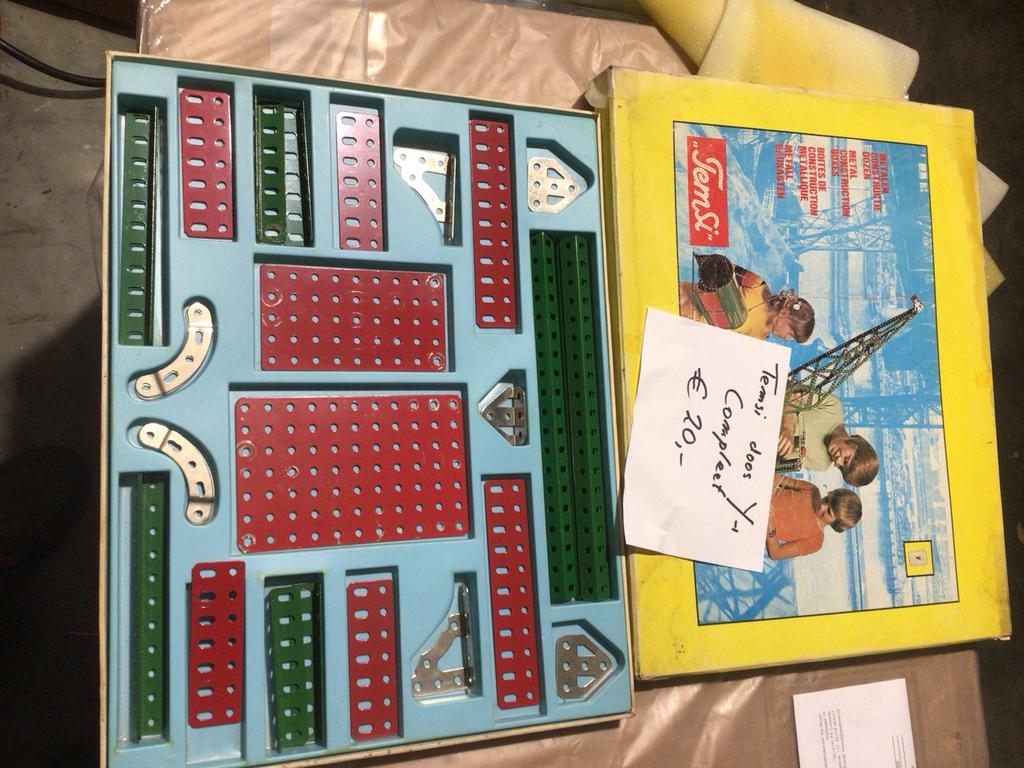 Vintage Temsi Metalen Constructie Doos Y- Compleet, Ophalen of Verzenden, Gebruikt, Overige merken