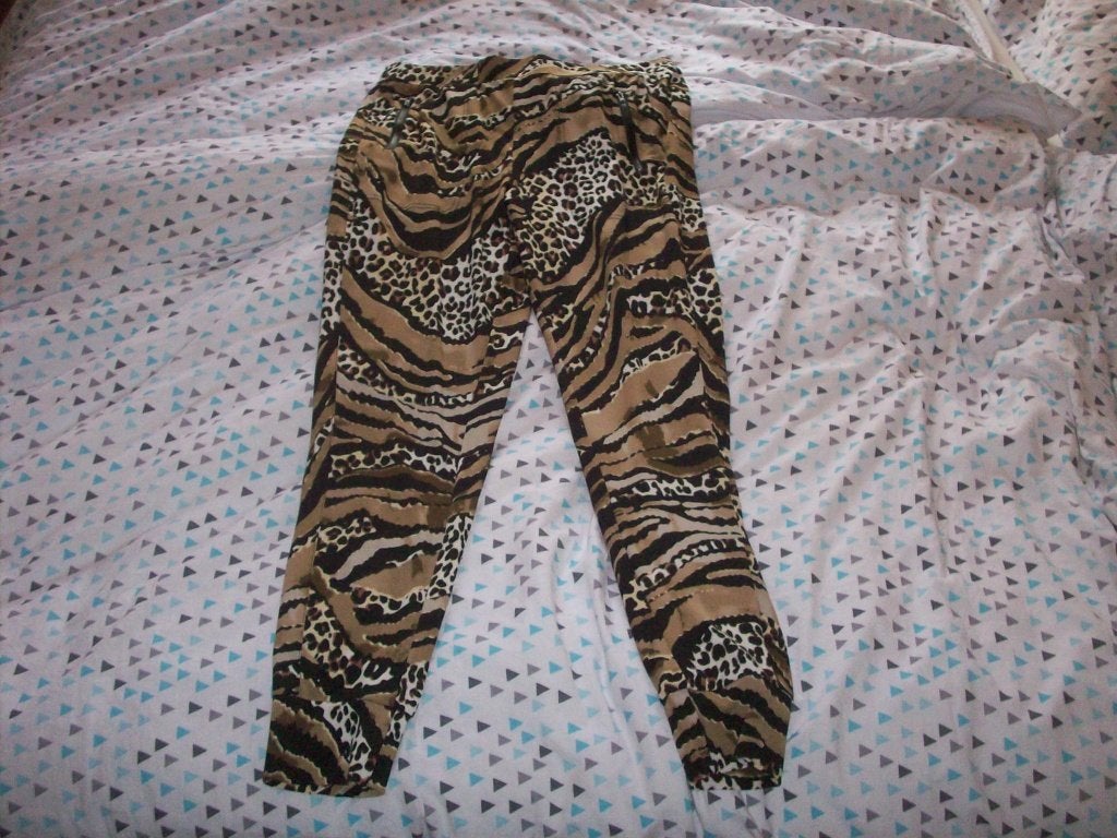 Damens legging broek zomer /winter tijgerprint, Bruin, Zo goed als nieuw, Lang, Ophalen