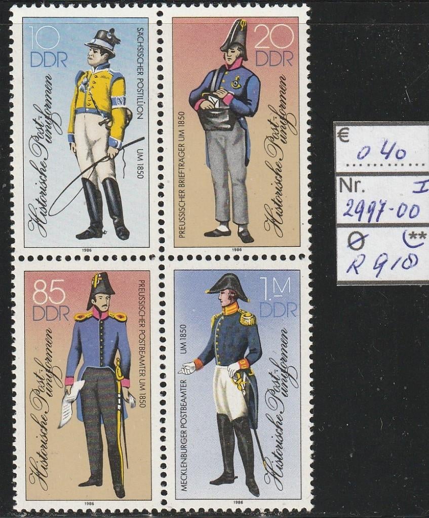 DDR Uniformen Michel 2997-00 I Nr.R918p, Verzenden, DDR, Postfris