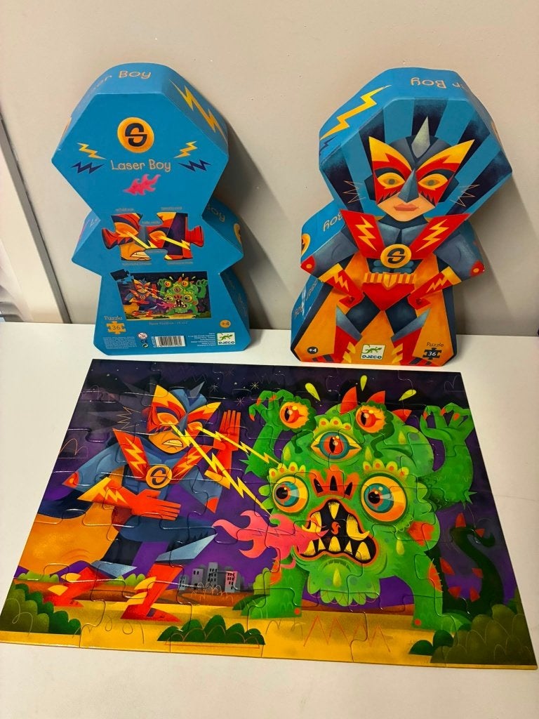 Mooie djeco puzzel 36 stukjes, Ophalen of Verzenden, Minder dan 500 stukjes, Gebruikt