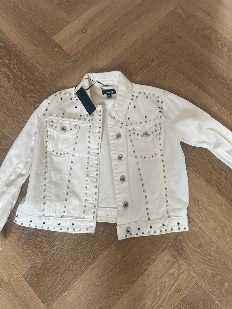 Witte spijkerjas met studs - Eksept - Maat M, Ophalen of Verzenden, Nieuw