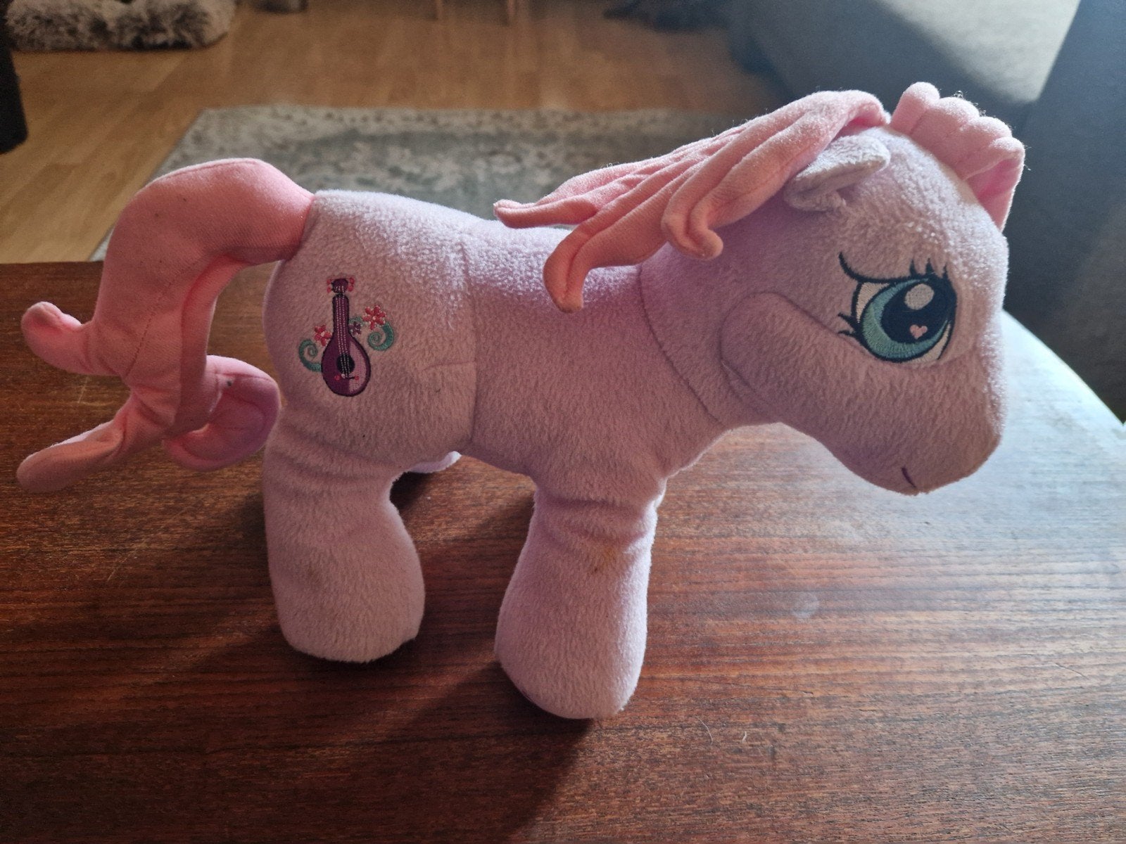 My Little Pony knuffel roze met gitaar, Paard, Gebruikt, Overige merken, Overige karakters