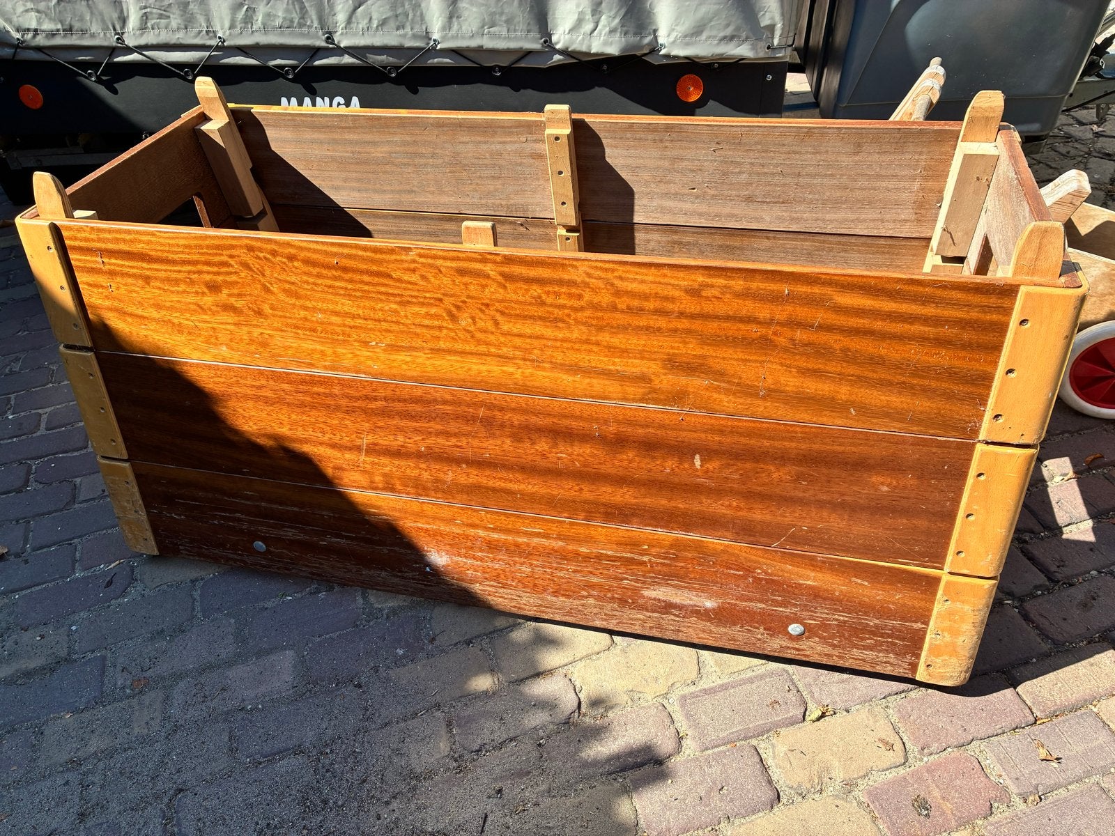 3 houten turnkast onderdelen met wielen, Sport en Fitness, Turnen, Ophalen, Gebruikt, Overige typen