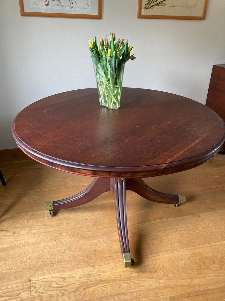 Antieke massief mahoniehouten eettafel, Ophalen