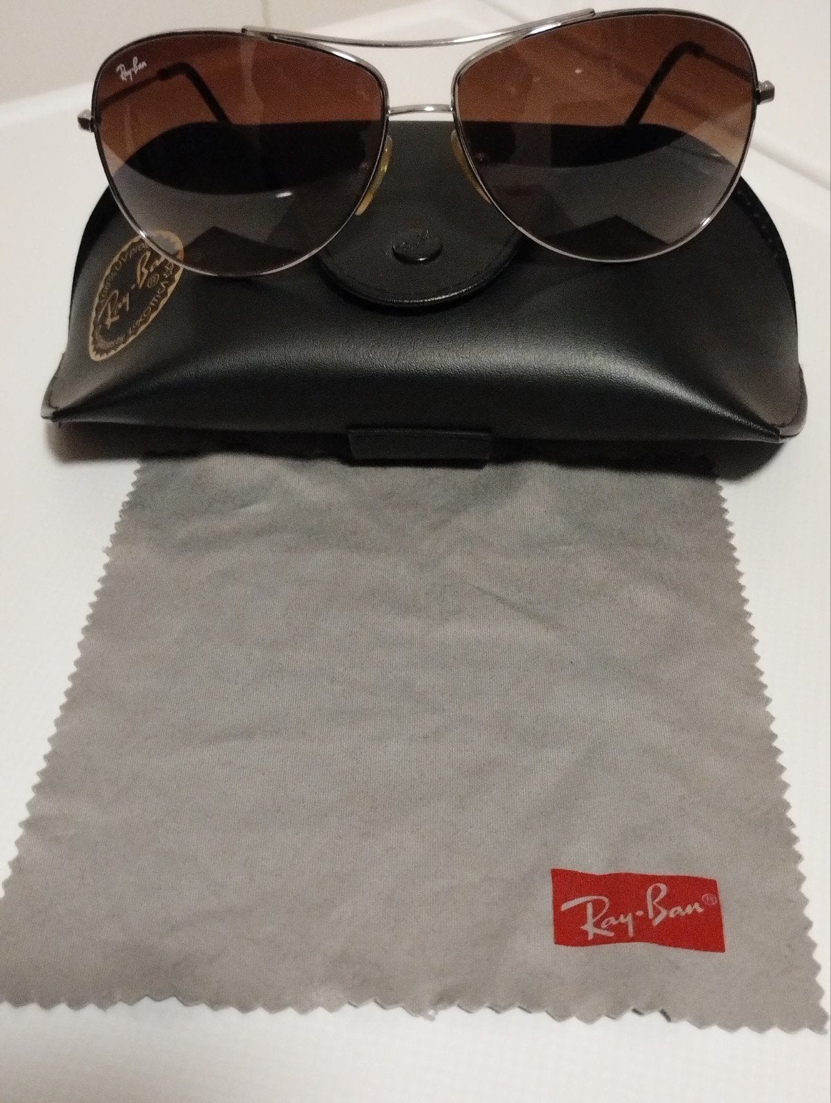 Ray Ban RB3293 004/13 gunmetal 63mm dark brown gradiënt, Ophalen of Verzenden