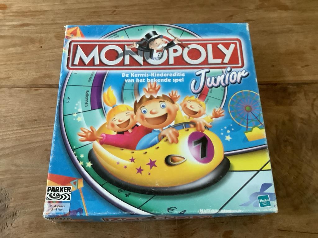 Monopoly Junior Kermis-Kindereditie, Drie of vier spelers, Ophalen of Verzenden, Gebruikt