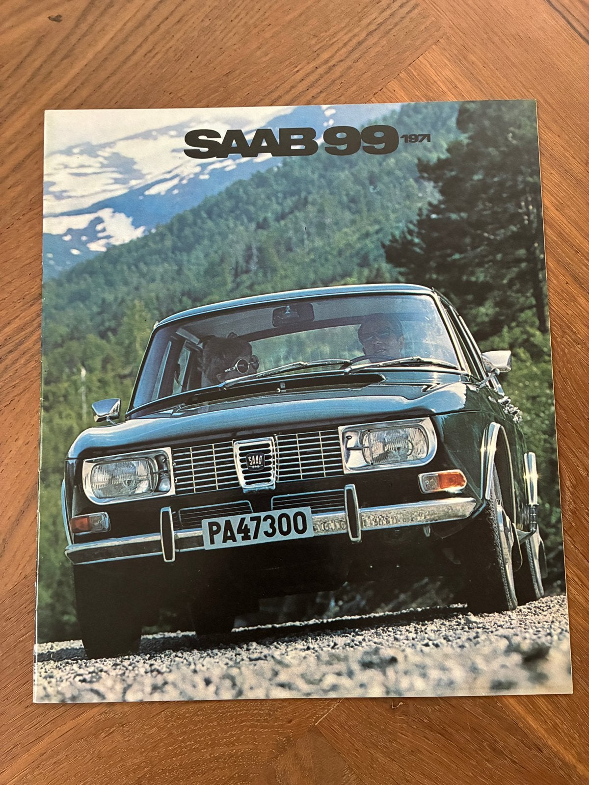 1971 Saab 99 brochure, Verzenden, Zo goed als nieuw, Overige merken