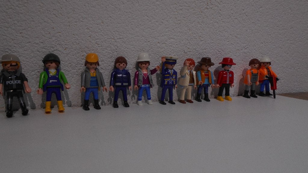 Playmobil poppetjes man compleet 11x wegwerkers politie ea, Ophalen of Verzenden, Zo goed als nieuw, Los playmobil