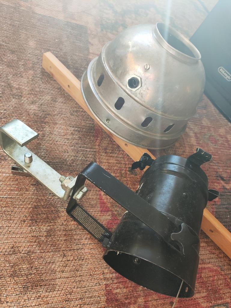 Vintage spotlight Toneelspot / industrial lampen kappen, Ophalen of Verzenden