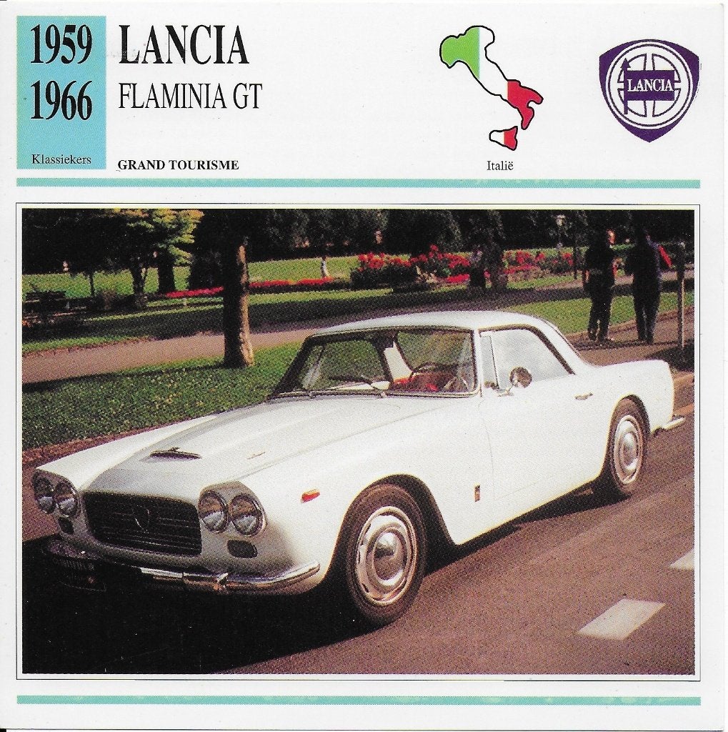 Ma98 autokaart lancia flaminia gt ( 1959 - 1966 ), Ophalen of Verzenden, Zo goed als nieuw, Auto's