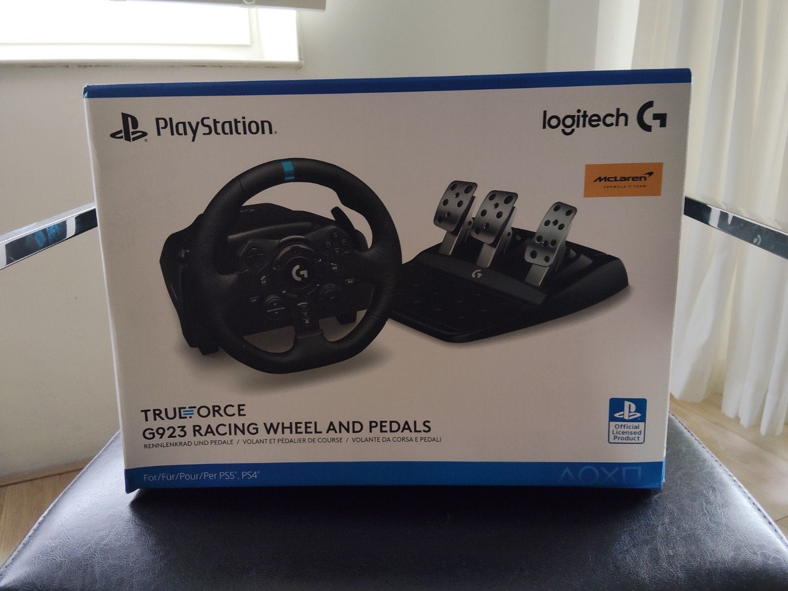 Logitech G923 TRUEFORCE Racestuur en Pedalen voor PS4/PC, Ophalen, Racestuur, Force feedback, PlayStation
