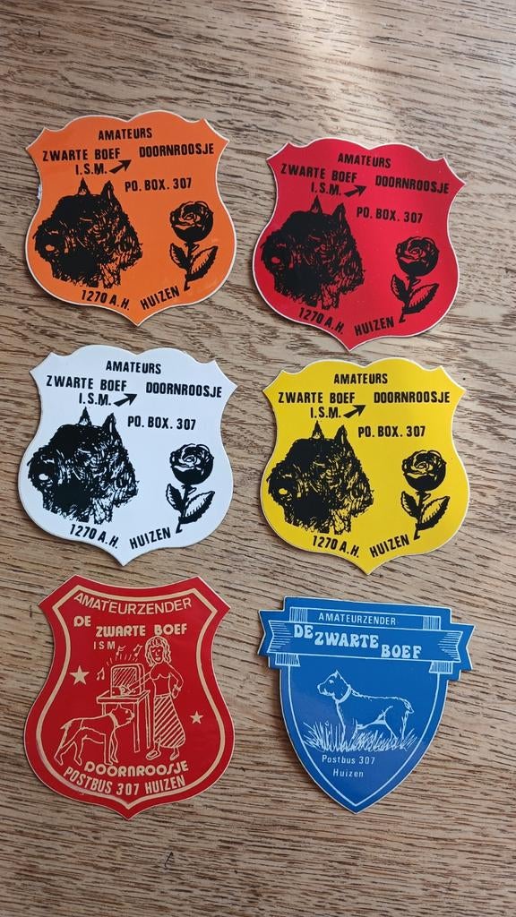 Stickers piraat piratenzender radio luisteramateur HUIZEN, Ophalen of Verzenden, Zo goed als nieuw