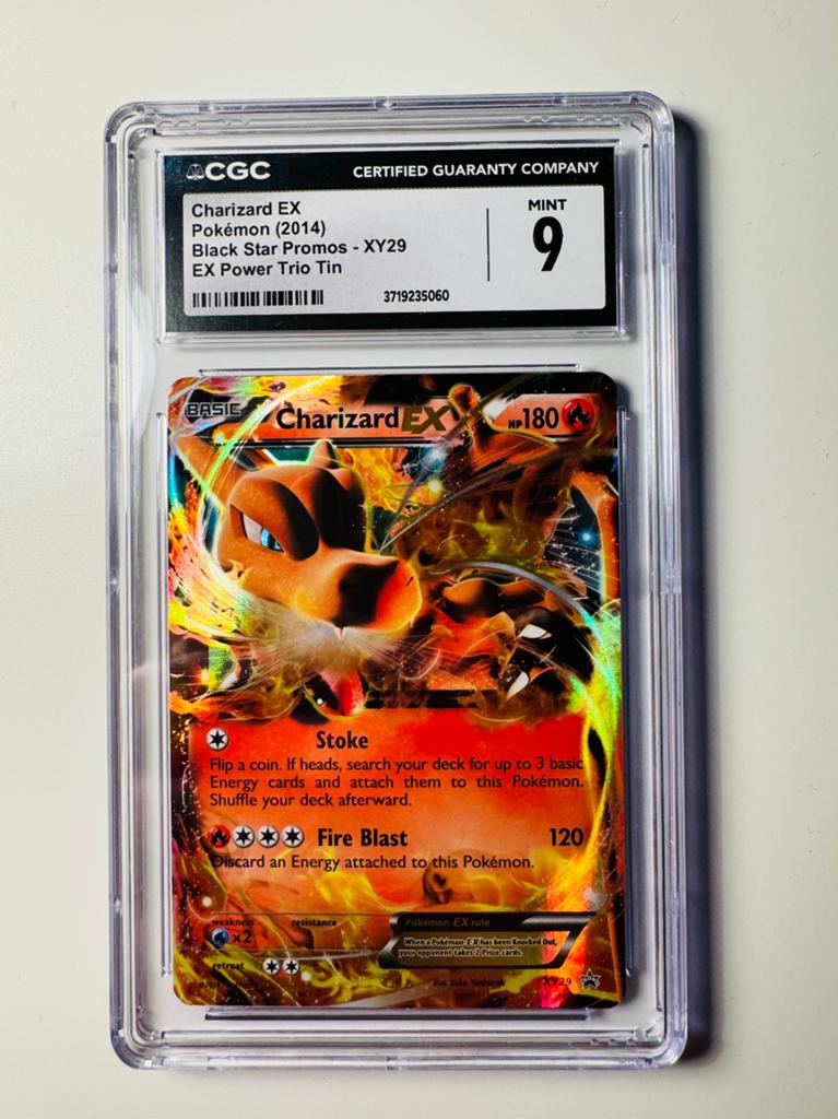 Pokemon Charizard EX XY29 CGC 9, Ophalen of Verzenden, Zo goed als nieuw, Losse kaart, Foil