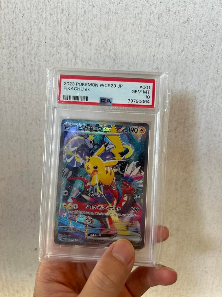 Pikachu Yokohama Championship 2023 PSA 10, Hobby en Vrije tijd, Verzamelkaartspellen | Pokémon, Ophalen, Zo goed als nieuw, Losse kaart