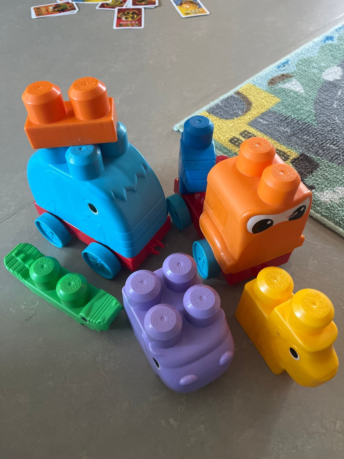 Mega Bloks Dieren Trein Bouwset, Ophalen of Verzenden, Gebruikt, Megabloks