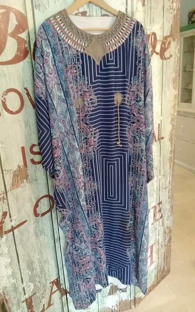Handgemaakt abaja abaya jurk, Kleding | Dames, Jurken, Ophalen of Verzenden, Zo goed als nieuw, Onder de knie