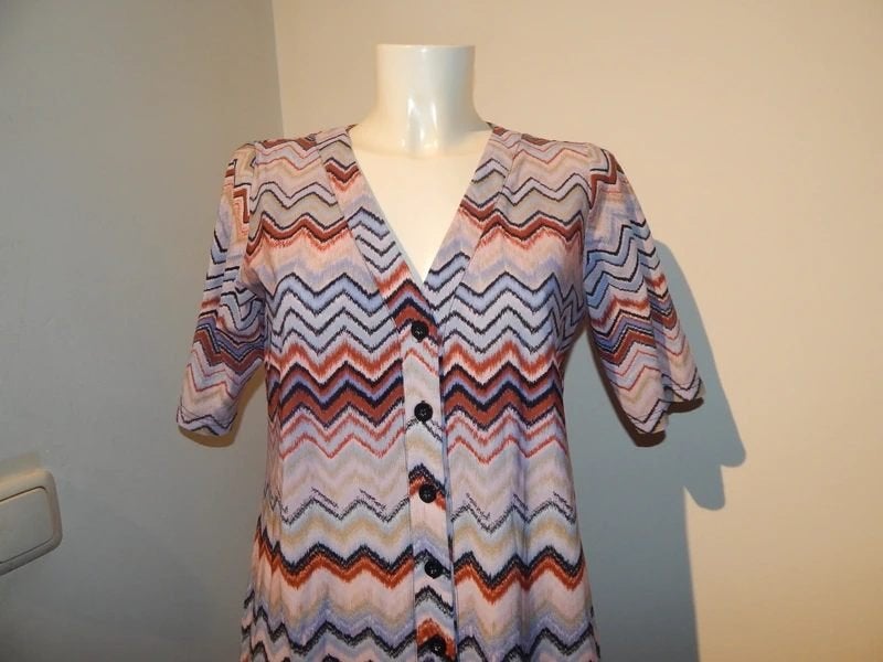 Studio Anneloes travel stof door knoop jurk aztec print S/M, Studio Anneloes, Zo goed als nieuw, Maat 36 (S), Onder de knie