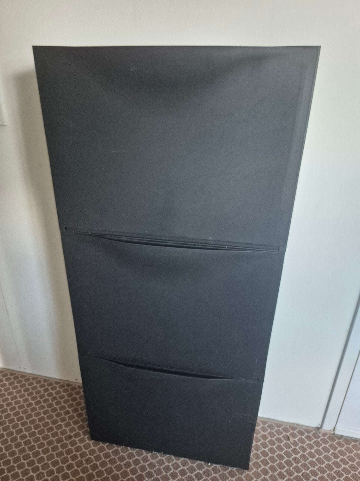 Zwart schoenenrek met 3 vakken, Ophalen, Gebruikt, Modern