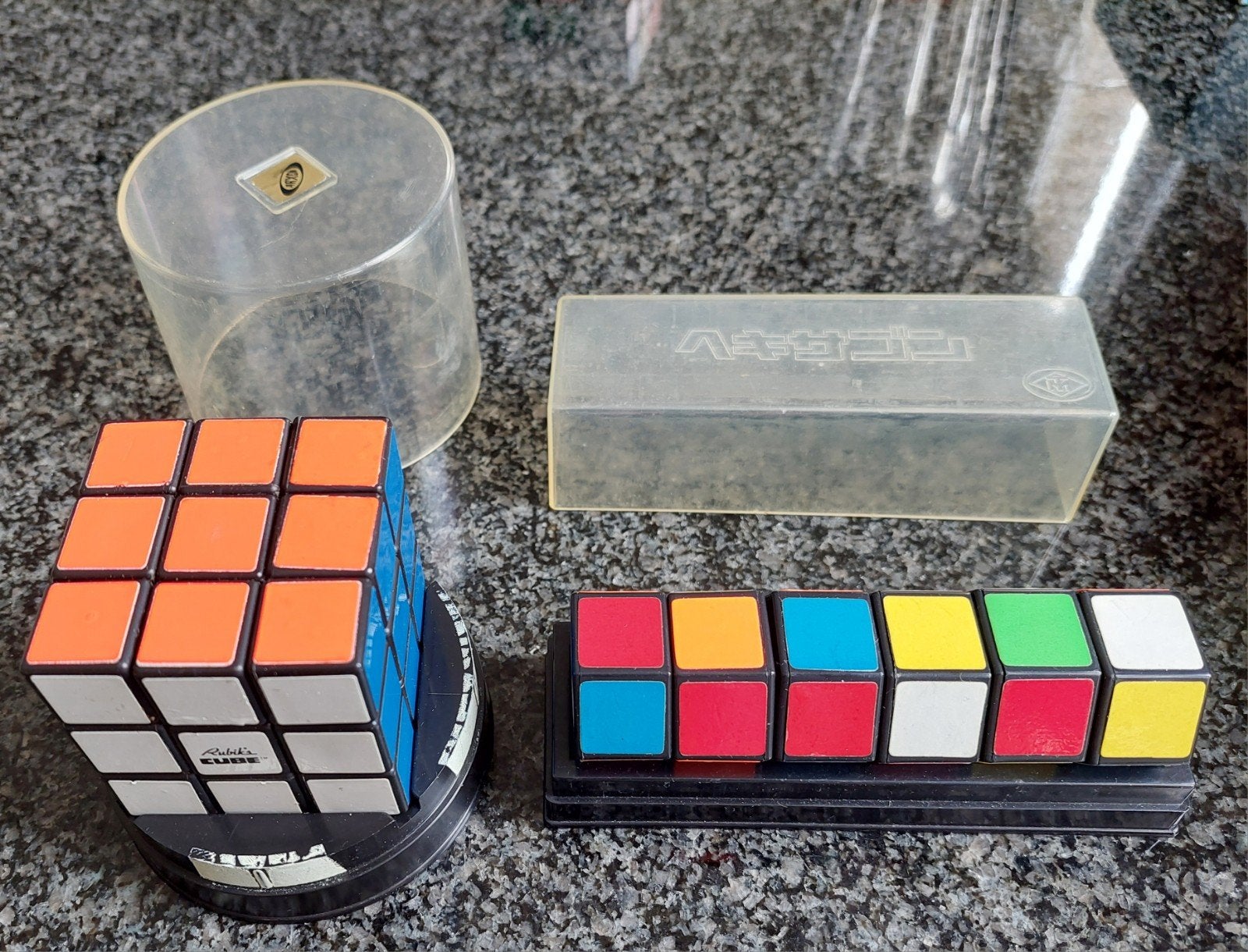 Rubic en Hexagon Japan puzzel 1980 1981 in originele doosjes, Ophalen of Verzenden, Zo goed als nieuw, Overige typen