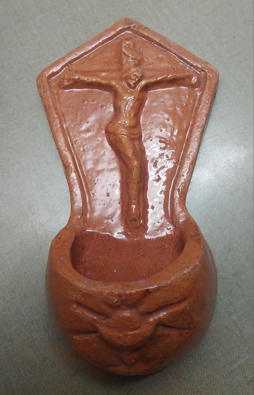 wijwater bakje aardewerk, Ophalen of Verzenden